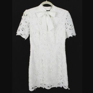 Black Halo White Lace Bow Dress Size 4 NEW $415